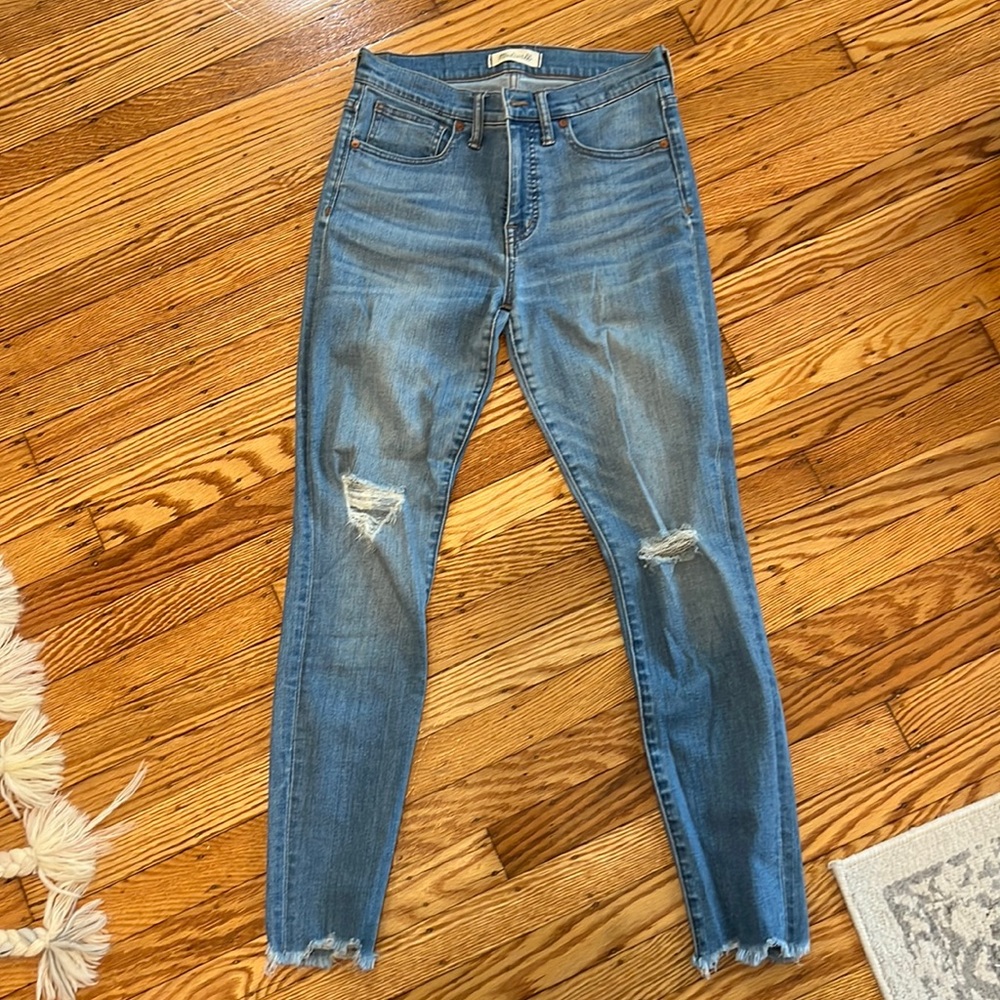 Madewell 9” high rise distressed